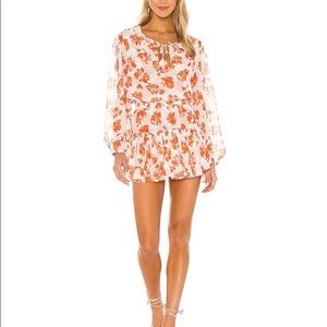 NWT- MISA LOS ANGELES LORENA DRESS ORANGE TIE DYE
